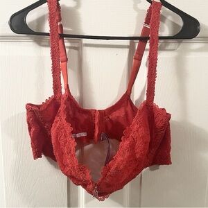 Lace Bralette in Red